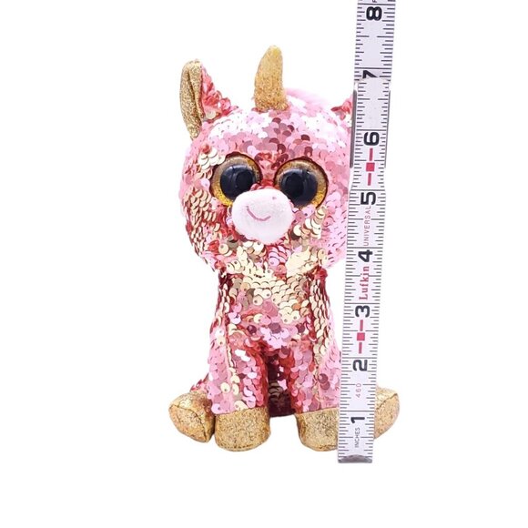 Ty Flippables Plush Unicorn “Sunset” Pink With Reversible Sequin NEW Tagged - Picture 4 of 8